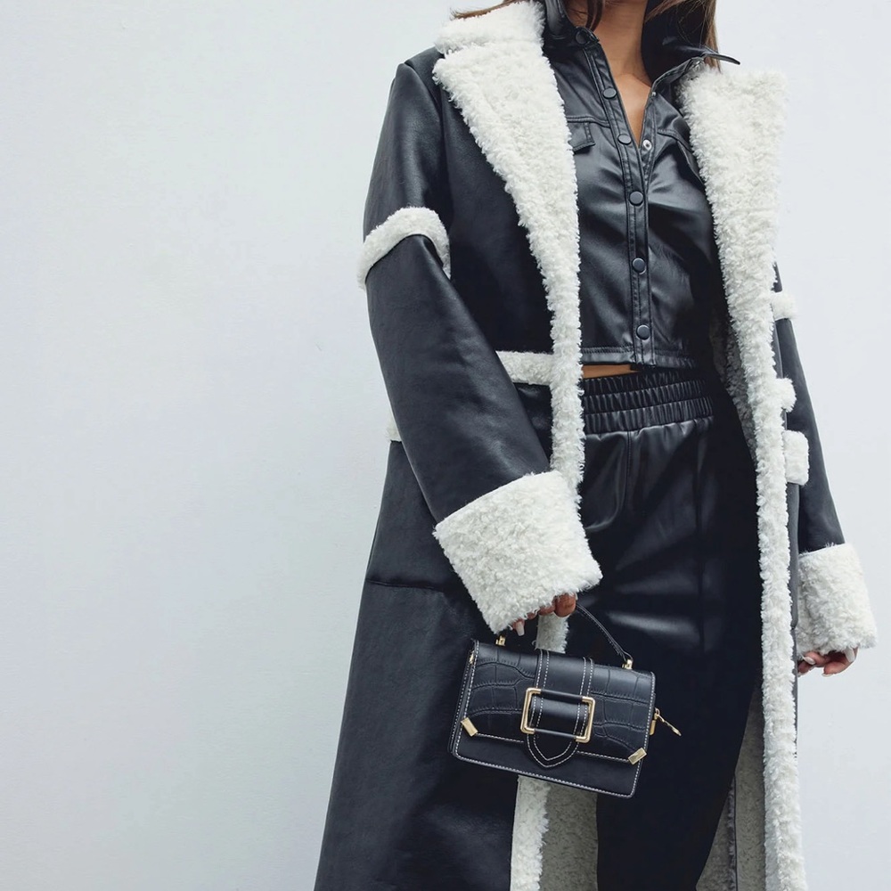 Fashion Nova faux leather coat